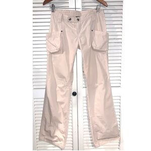 Y2K Wet Seal lowrise Cream Cargo Pants Women Size 3